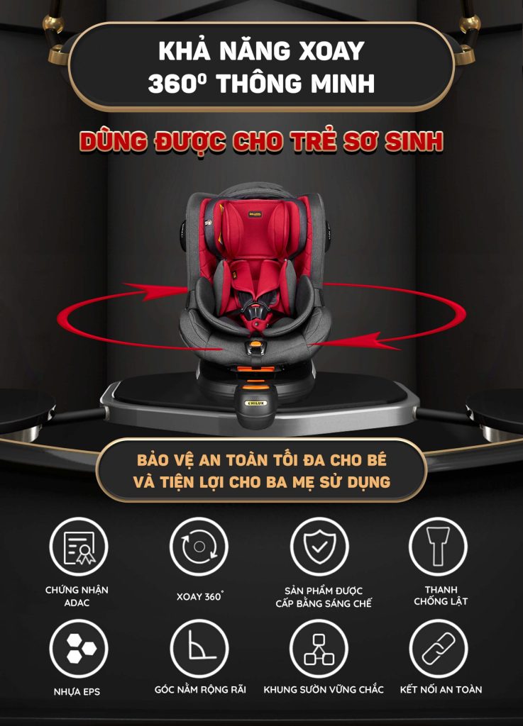 Ghế ô tô cho bé CHILUX SAFE 360 